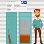 Sistec SWT160/3-13 Waffenschrank mit Elektronikschloss CB90