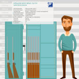 Müller Safe WSL1-12/14 Waffenschrank mit Elektronikschloss Spartan 1006