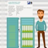 CLES protect AT8 Wertschutztresor mit Schlüsselschloss und Elektronikschloss T6530