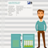 CLES protect AT3 Wertschutztresor mit Schlüsselschloss und Elektronikschloss T6530