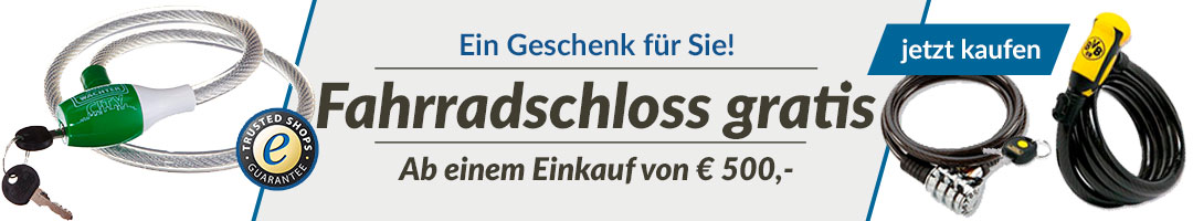 Fahrradschloss gratis Geschenk bei tresor-online.at